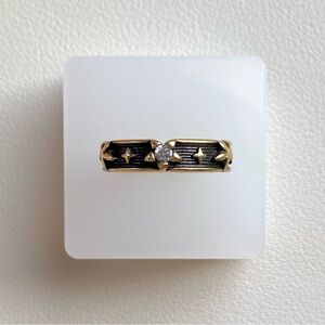Gold and Black Star Ring